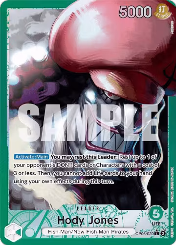Hody Jones (020) (Alternate Art) (OP06-020), Wings of the Captain — One Piece card price