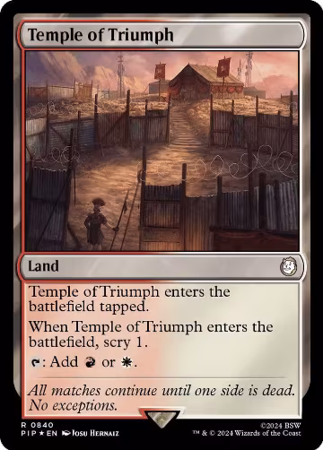 Temple of Triumph (Surge Foil) (840), Universes Beyond: Fallout — Magic card price