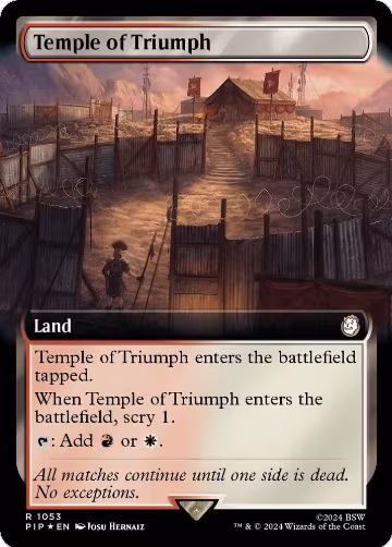 Temple of Triumph (Extended Art) (Surge Foil) (1053), Universes Beyond: Fallout — Magic card price