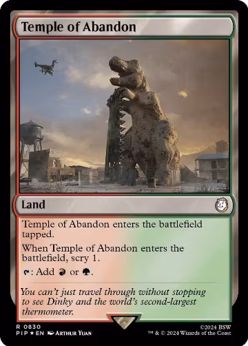 Temple of Abandon (Surge Foil) (830), Universes Beyond: Fallout — Magic card price