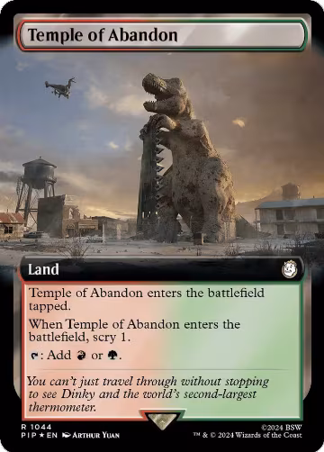 Temple of Abandon (Extended Art) (Surge Foil) (1044), Universes Beyond: Fallout — Magic card price