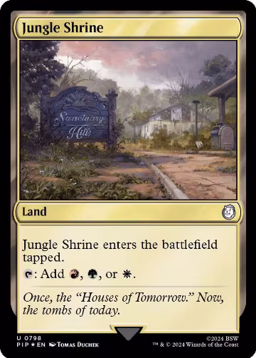 Jungle Shrine (Surge Foil) (798), Universes Beyond: Fallout — Magic card price