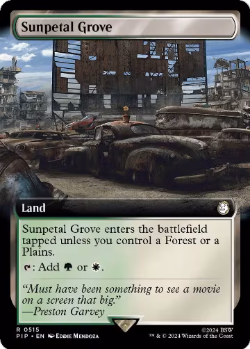 Sunpetal Grove (Extended Art) (515), Universes Beyond: Fallout — Magic card price
