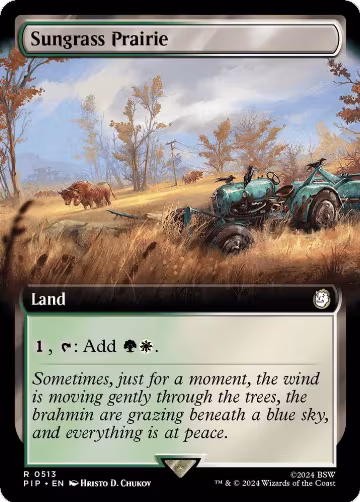Sungrass Prairie (Extended Art) (513), Universes Beyond: Fallout — Magic card price