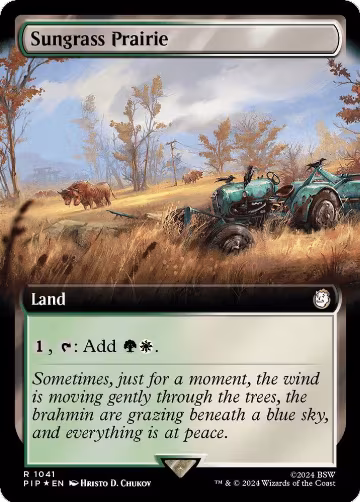 Sungrass Prairie (Extended Art) (Surge Foil) (1041), Universes Beyond: Fallout — Magic card price