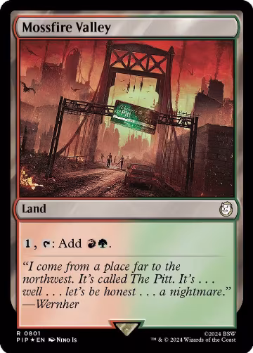 Mossfire Valley (Surge Foil) (801), Universes Beyond: Fallout — Magic card price