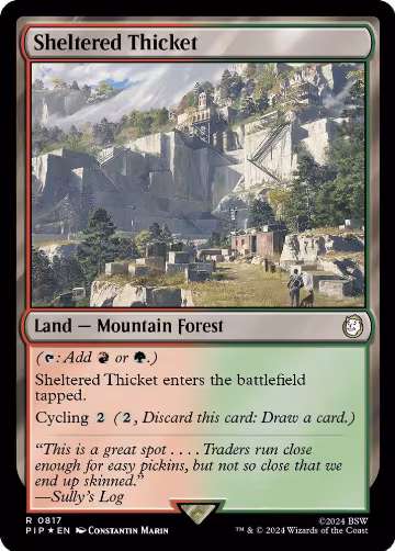 Sheltered Thicket (Surge Foil) (817), Universes Beyond: Fallout — Magic card price