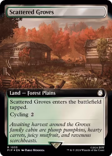 Scattered Groves (Extended Art) (Surge Foil) (1033), Universes Beyond: Fallout — Magic card price