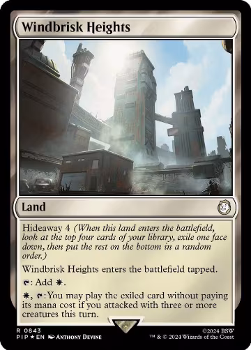 Windbrisk Heights (Surge Foil) (843), Universes Beyond: Fallout — Magic card price