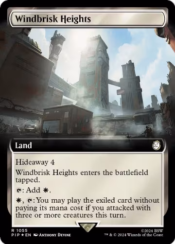 Windbrisk Heights (Extended Art) (Surge Foil) (1055), Universes Beyond: Fallout — Magic card price