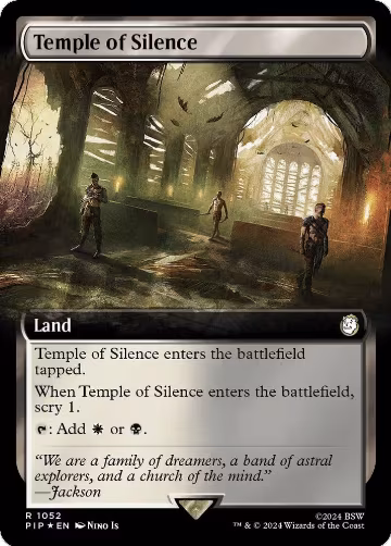 Temple of Silence (Extended Art) (Surge Foil) (1052), Universes Beyond: Fallout — Magic card price