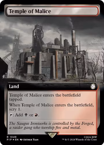 Temple of Malice (Extended Art) (Surge Foil) (1049), Universes Beyond: Fallout — Magic card price