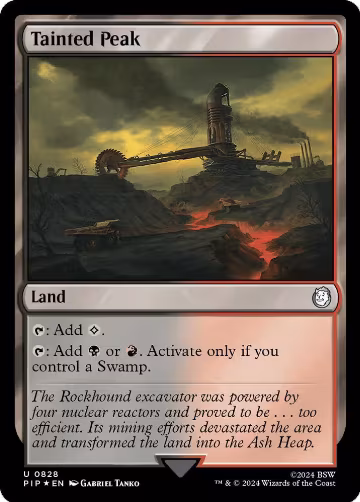 Tainted Peak (Surge Foil) (828), Universes Beyond: Fallout — Magic card price