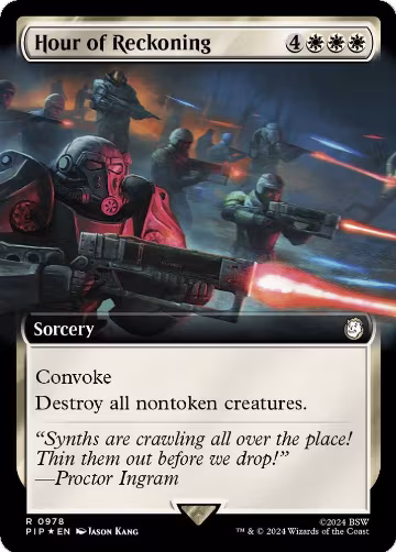 Hour of Reckoning (Extended Art) (Surge Foil) (978), Universes Beyond: Fallout — Magic card price