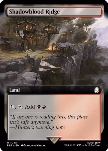 Shadowblood Ridge (Extended Art) (Surge Foil) (1035), Universes Beyond: Fallout — Magic card price