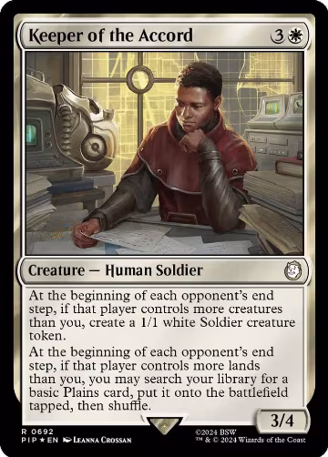 Keeper of the Accord (Surge Foil) (692), Universes Beyond: Fallout — Magic card price