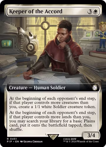 Keeper of the Accord (Extended Art) (451), Universes Beyond: Fallout — Magic card price