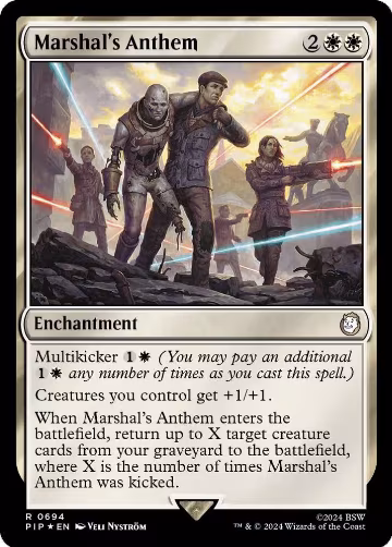 Marshal's Anthem (Surge Foil) (694), Universes Beyond: Fallout — Magic card price