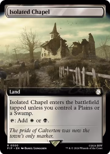 Isolated Chapel (Extended Art) (500), Universes Beyond: Fallout — Magic card price
