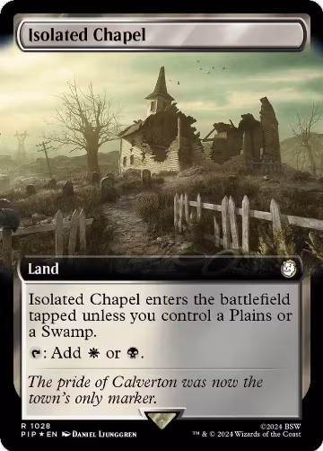 Isolated Chapel (Extended Art) (Surge Foil) (1028), Universes Beyond: Fallout — Magic card price