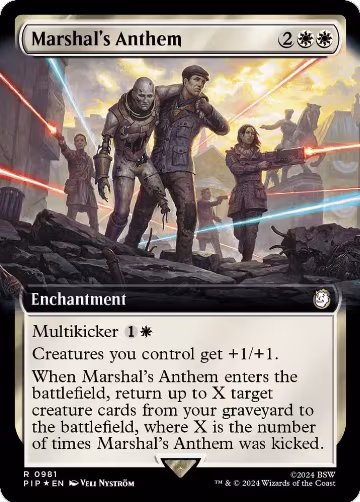 Marshal's Anthem (Extended Art) (Surge Foil) (981), Universes Beyond: Fallout — Magic card price