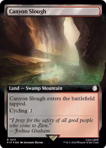 Canyon Slough (Extended Art) (Surge Foil) (1017), Universes Beyond: Fallout — Magic card price