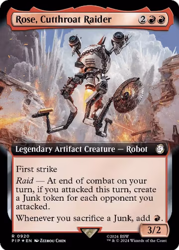 Rose, Cutthroat Raider (Extended Art) (Surge Foil) (920), Universes Beyond: Fallout — Magic card price