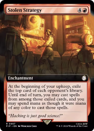 Stolen Strategy (Extended Art) (467), Universes Beyond: Fallout — Magic card price