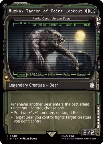 Ruzka, Terror of Point Lookout - Ayula, Queen Among Bears (Showcase) (348), Universes Beyond: Fallout — Magic card price