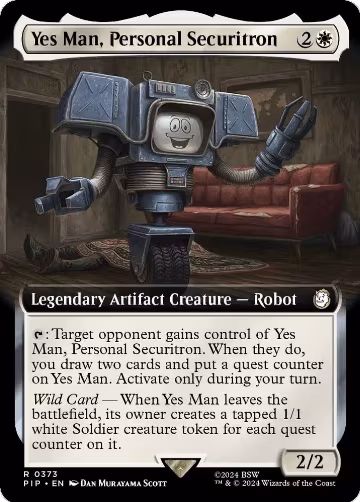 Yes Man, Personal Securitron (Extended Art) (373), Universes Beyond: Fallout — Magic card price