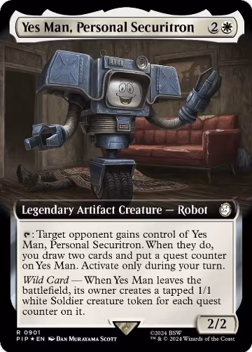 Yes Man, Personal Securitron (Extended Art) (Surge Foil) (901), Universes Beyond: Fallout — Magic card price