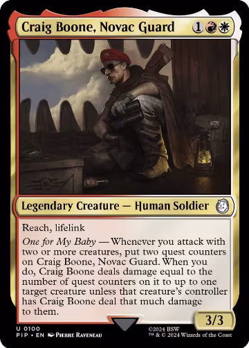 Craig Boone, Novac Guard (100), Universes Beyond: Fallout — Magic card price
