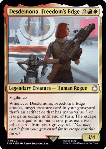 Desdemona, Freedom's Edge (Surge Foil) (629), Universes Beyond: Fallout — Magic card price