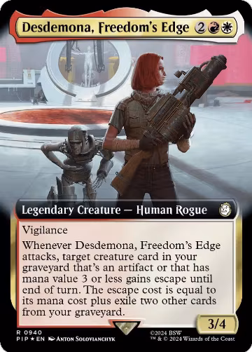 Desdemona, Freedom's Edge (Extended Art) (Surge Foil) (940), Universes Beyond: Fallout — Magic card price