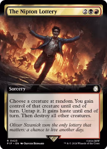 The Nipton Lottery (Extended Art) (423), Universes Beyond: Fallout — Magic card price