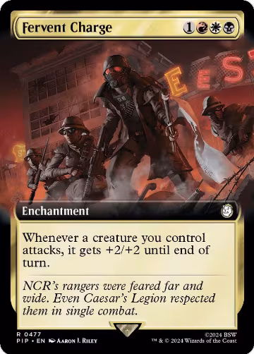 Fervent Charge (Extended Art) (477), Universes Beyond: Fallout — Magic card price