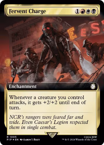 Fervent Charge (Extended Art) (Surge Foil) (1005), Universes Beyond: Fallout — Magic card price