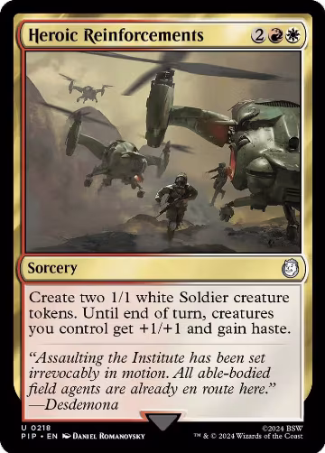 Heroic Reinforcements (218), Universes Beyond: Fallout — Magic card price