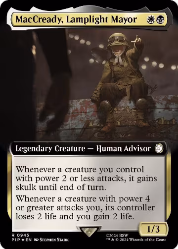 MacCready, Lamplight Mayor (Extended Art) (Surge Foil) (945), Universes Beyond: Fallout — Magic card price