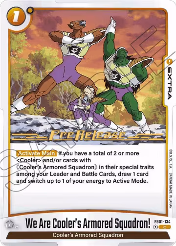 We Are Cooler's Armored Squadron! (FB01-134), Awakened Pulse Pre-Release Cards — DB Fusion card price