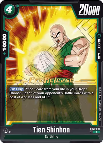 Tien Shinhan - FB01-091 (FB01-091), Awakened Pulse Pre-Release Cards — DB Fusion card price