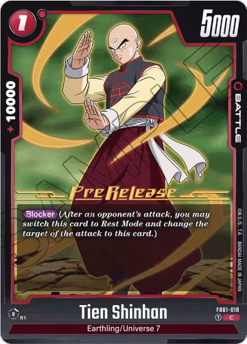 Tien Shinhan - FB01-018 (FB01-018), Awakened Pulse Pre-Release Cards — DB Fusion card price