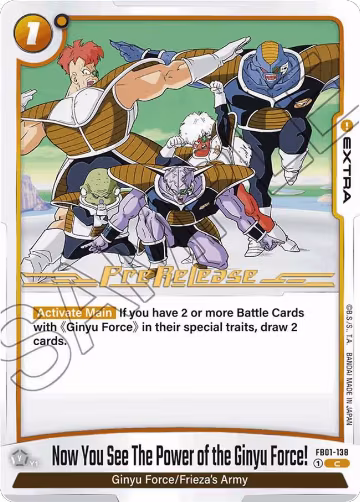Now You See The Power of the Ginyu Force! (FB01-138), Awakened Pulse Pre-Release Cards — DB Fusion card price
