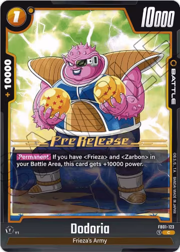 Dodoria (FB01-123), Awakened Pulse Pre-Release Cards — DB Fusion card price