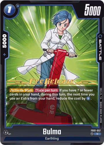 Bulma (FB01-057), Awakened Pulse Pre-Release Cards — DB Fusion card price
