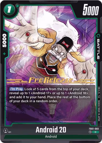 Android 20 - FB01-083 (FB01-083), Awakened Pulse Pre-Release Cards — DB Fusion card price