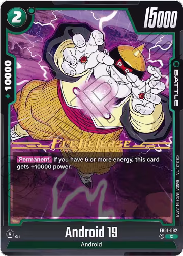 Android 19 (FB01-082), Awakened Pulse Pre-Release Cards — DB Fusion card price