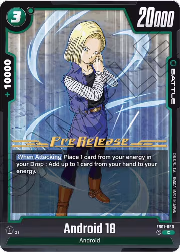 Android 18 - FB01-080 (FB01-080), Awakened Pulse Pre-Release Cards — DB Fusion card price