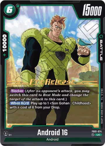 Android 16 - FB01-074 (FB01-074), Awakened Pulse Pre-Release Cards — DB Fusion card price