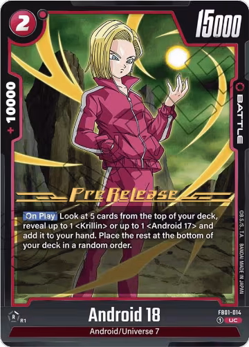 Android 18 - FB01-014 (FB01-014), Awakened Pulse Pre-Release Cards — DB Fusion card price